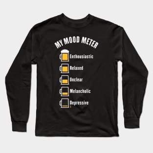 My Mood Meter (Beer Drinker / V1 / NEG) Long Sleeve T-Shirt